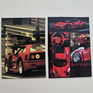 Ferrari F40 Editorial Magnet ~ 2 Piece Set Custom
